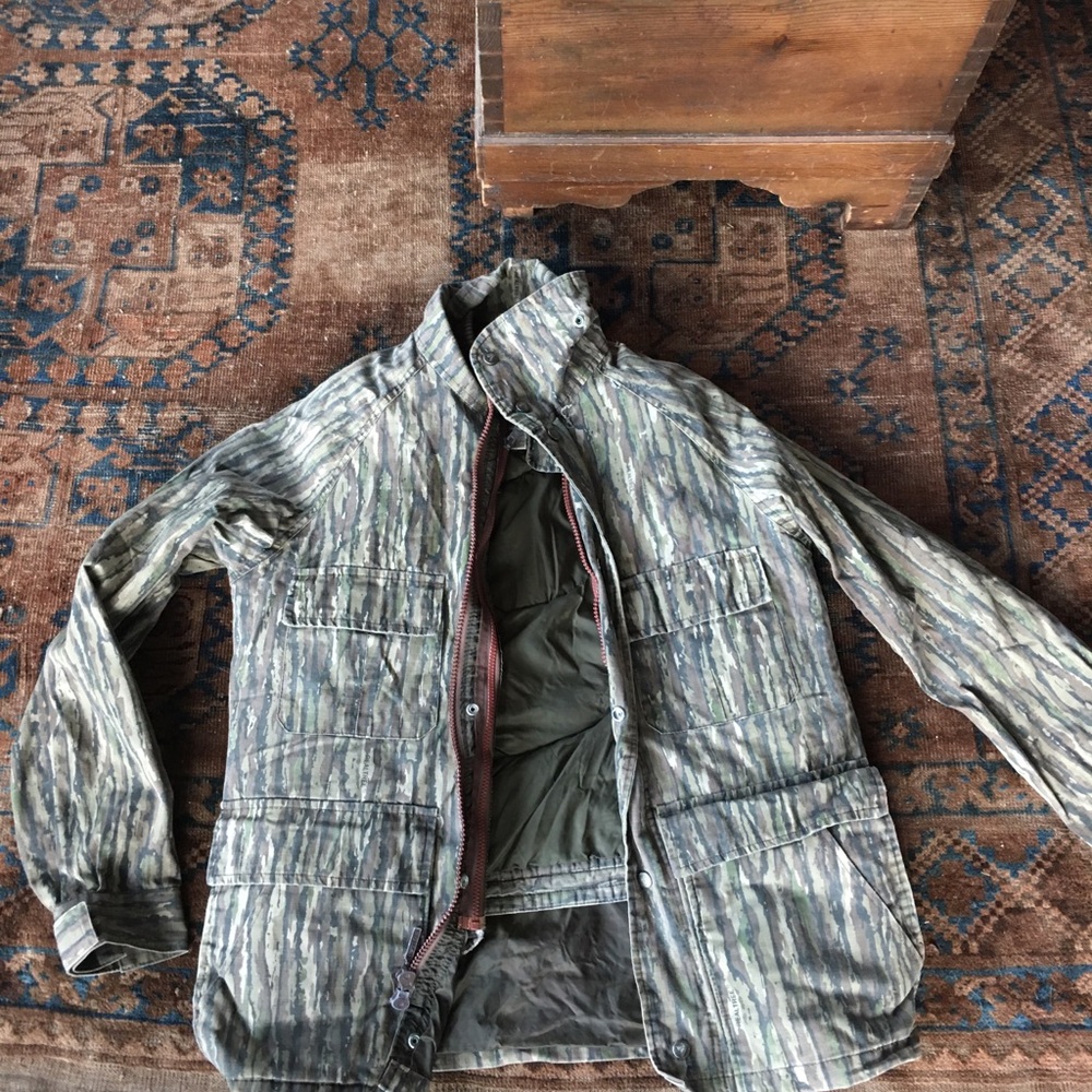Vtg old school Trophy Club camo jacket set